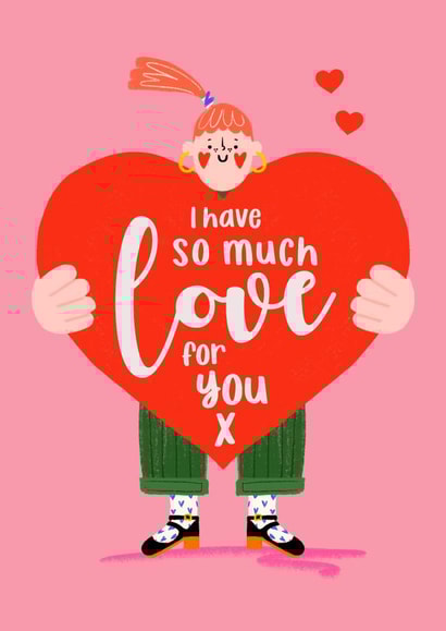 Cute Valentine's Card - So Much Love created by NICHOLA COWDERY ILLUSTRATIONS 