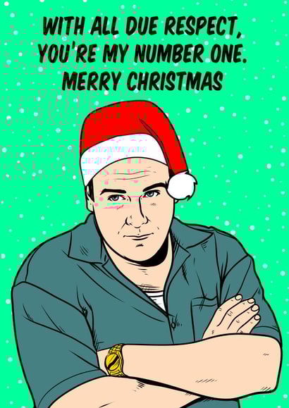 Tony Soprano from the tv series, The Sopranos Christmas card created by Graham Sanders