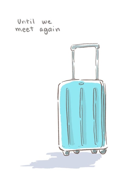 Simple Minimalist Until We Meet Again Farewell Goodbye Send Off Card created by Studio 13 Stationery