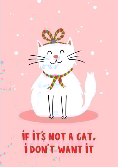 Cute Christmas Card - Less Wastage - Cat created by Lucy Maggie Designs