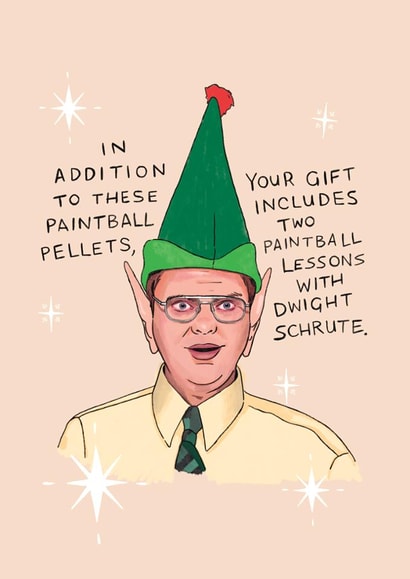 Funny Christmas Card - Dwight Schrute from the Amercian Office created by Studio Smallpiece