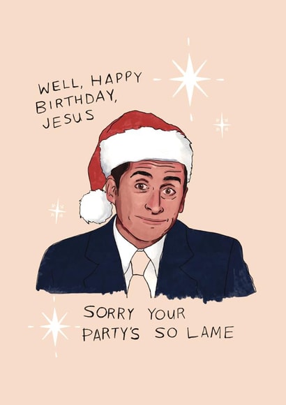 Funny Christmas Card - Michael Scott from the American Office created by Studio Smallpiece