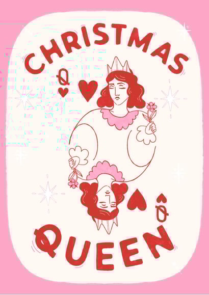 Cute Christmas Queen of Hearts Card created by Studio Smallpiece