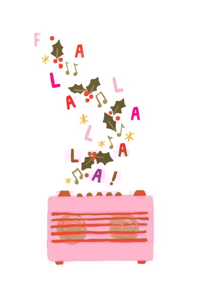 Fa La La Christmas Radio Card created by Jade Fisher