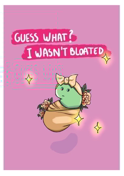 Cute And Funny Pregnancy Announcement Card For Loved Ones created by Sam Musa