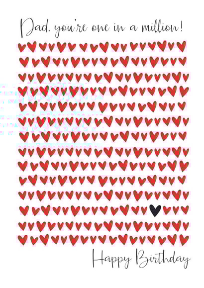 Classic Birthday Card - For Dad - One In A Million created by The Boy and the Bear