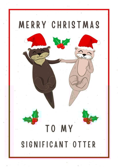 Happy Birthday to my significant otter pun card created by BeauPrintBoutique