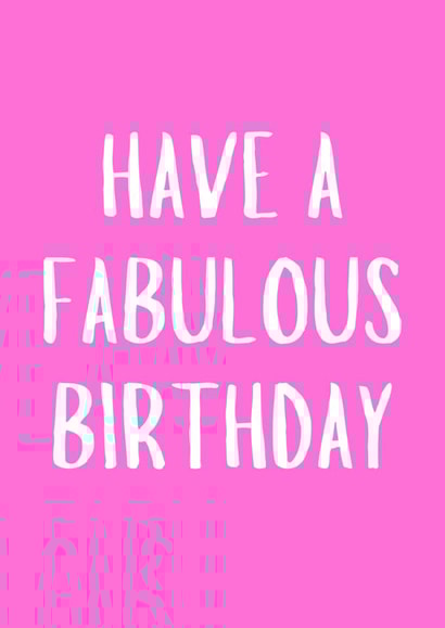 Cute Birthday Card - Fabulous Birthday - For Her created by Amy (Hedgecards)