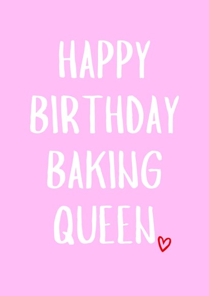 Cute Birthday Card - For Her - Baking Queen created by Amy (Hedgecards)