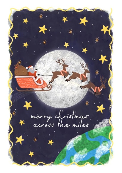 Merry Christmas across the miles created by Rebecca Grantham