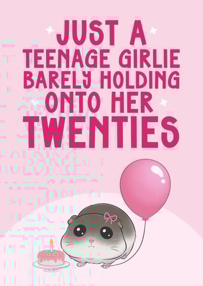 Funny Birthday Card - For Her - Sad Hamster Meme created by Sundiva Designs