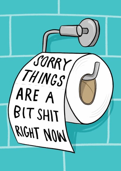 Funny Sympathy Card - Toilet Roll created by Running with Scissors
