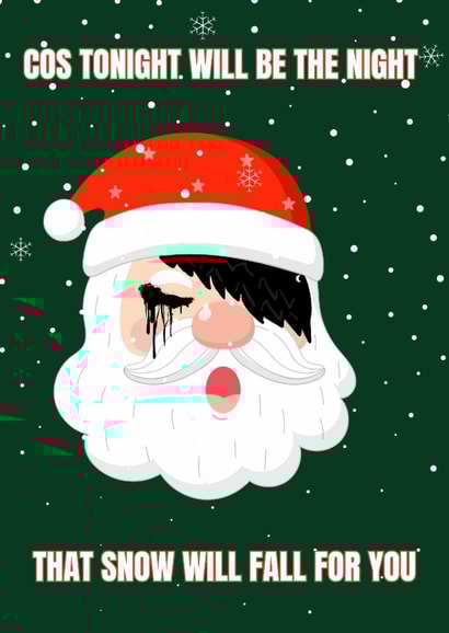 Emo Santa card created by Alana Lyman