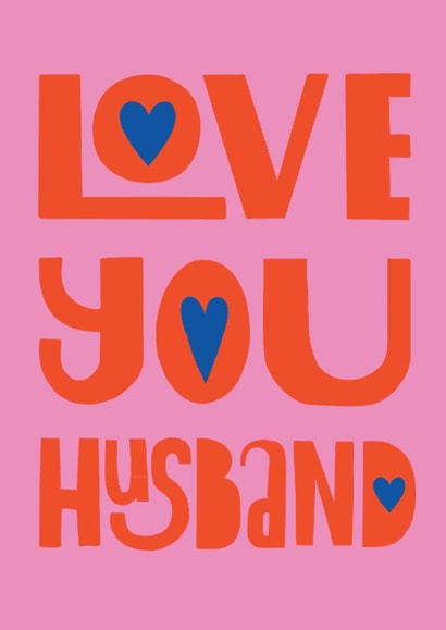 Arty Valentine's Day Card - Love You Husband created by Lucy Maggie Designs