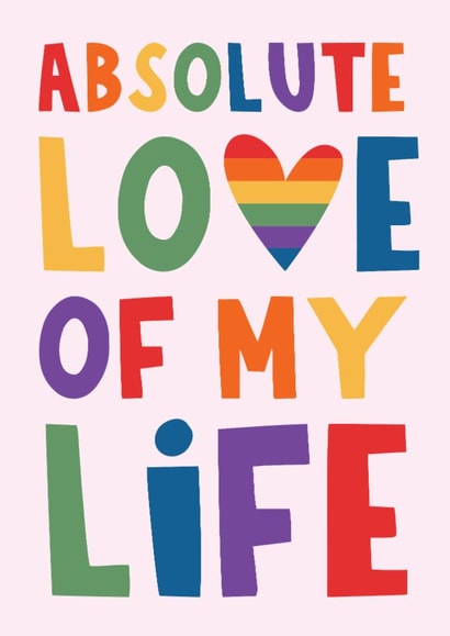 Cute Valentine's Day Card - Gay - Love Of My Life created by Lucy Maggie Designs