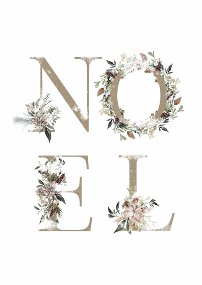 Pretty, floral Christmas card for your loved ones created by Love My Print