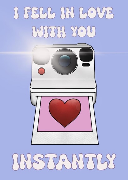 Cute Valentine's Day Card - Polaroid Camera created by Chloe Wellecomme