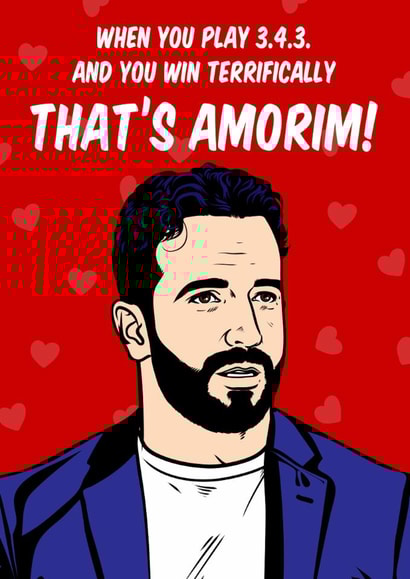 Funny Valentine's Day Card - Rúben Amorim - Pun created by Graham Sanders