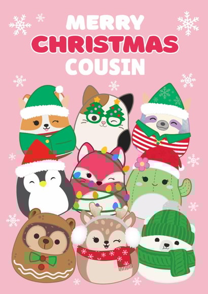 Merry Christmas Cousin Card – Festive Squishmallows Fun created by Danilo