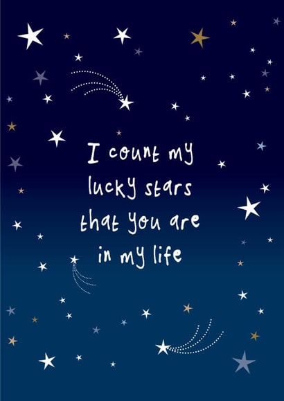 Cute Valentine's Day Card - Stars - Lucky created by Bow & Bell