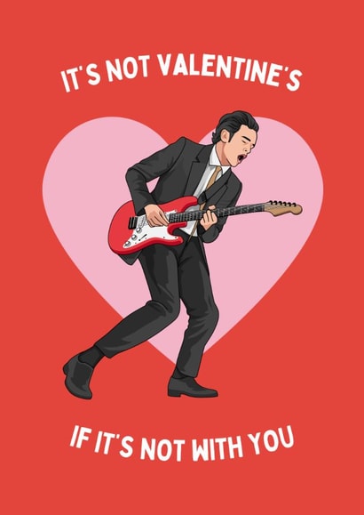 Cute Valentine's Day Card - Matty Healy - The 1975 created by Sundiva Designs