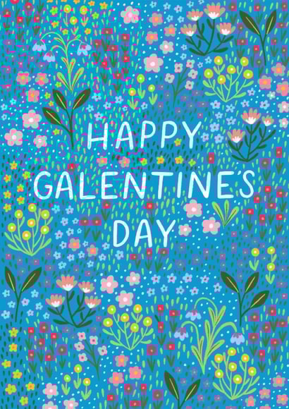 Pretty Galentine's Day Card - Flowers - Floral created by Pear Tree Press