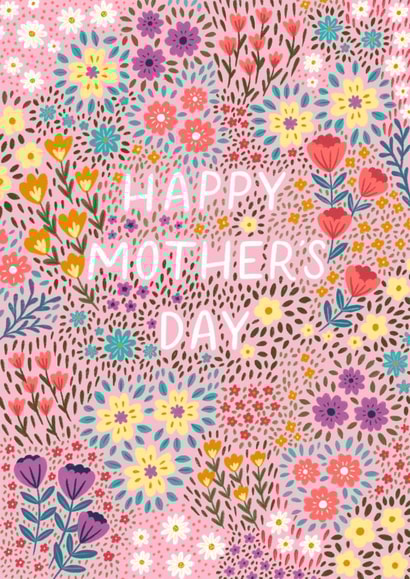 Pretty Pink Mother's Day Card - Flowers - Floral created by Pear Tree Press