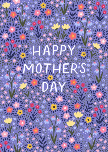 Pretty Purple Mother's Day Card - For Her - Flowers created by Pear Tree Press