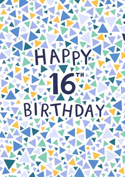 Classic 16th Birthday Card - Geometric - For Him created by Pear Tree Press
