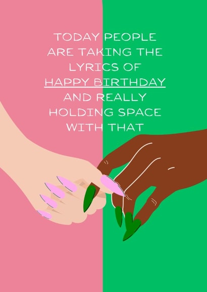 Funny Birthday Card - Wicked - Holding Space created by Joanna