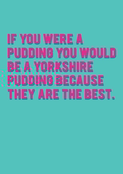Funny Valentines Day Card - For Significant Other- Yorkshire Pudding created by Redback Cards