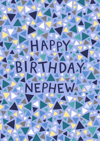 Classic Birthday Card - For Nephew - Geometric Pattern created by Pear Tree Press