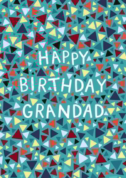 Classic Birthday Card - Geometric Pattern - For Grandad created by Pear Tree Press