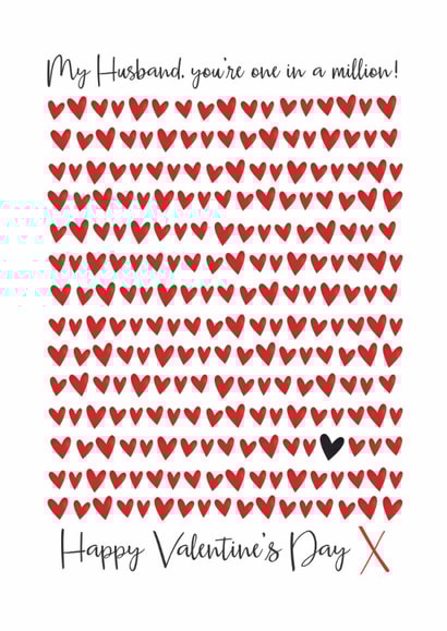 Heartfelt Valentine's Day - For Husband - One In A Million created by The Boy and the Bear
