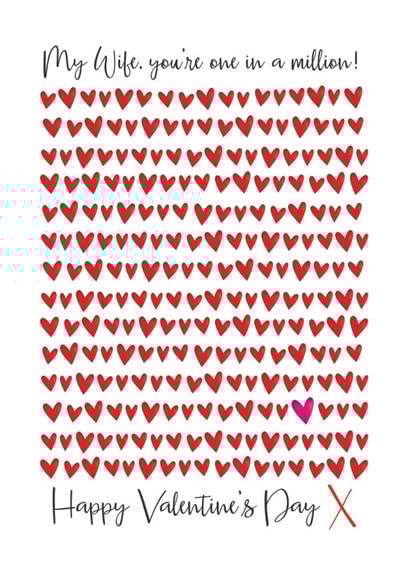 Heartfelt Valentine's Day - For Wife - One In A Million created by The Boy and the Bear