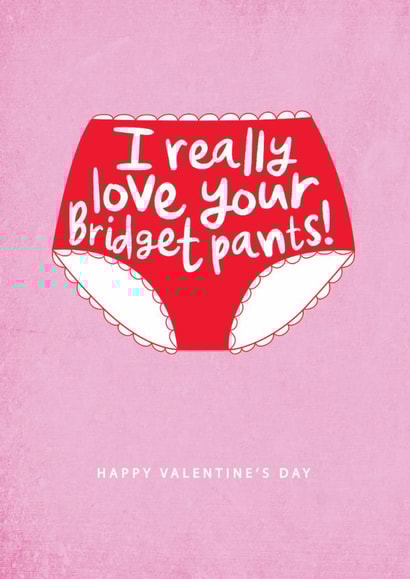 Cute Valentine's Day Card - Knickers - Bridget Pants! created by The Boy and the Bear