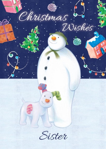 Snowman Christmas Card For Sister – Festive Wishes created by Danilo