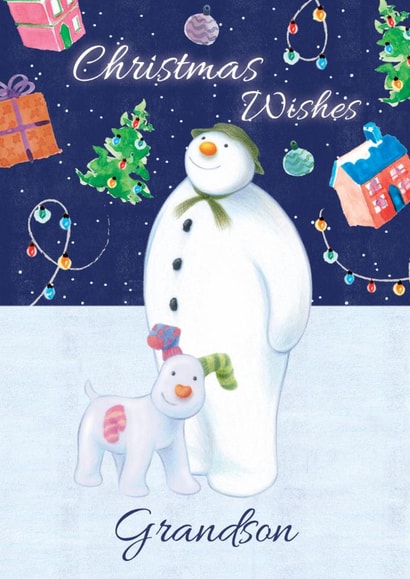 Snowman Christmas Card For Granson – Festive Wishes created by Danilo