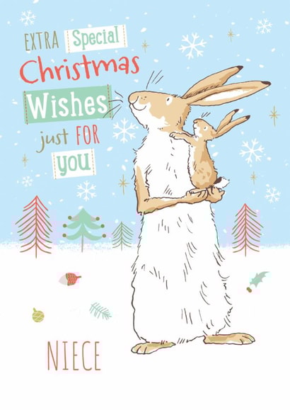 Guess How Much I Love You Christmas Card For Niece created by Danilo