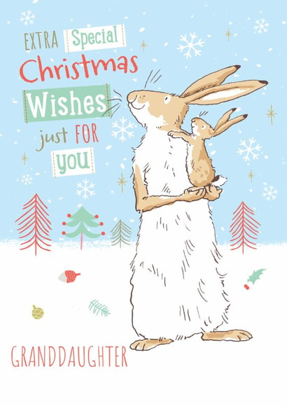 Guess How Much I Love You Christmas Card For Granddaughter created by Danilo