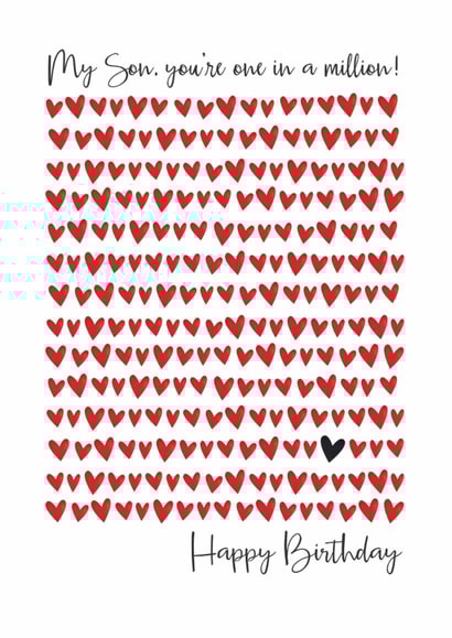 Heartfelt Birthday Card - For Son - Hearts created by The Boy and the Bear