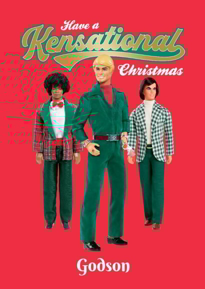 Barbie Kensational Christmas Card for Godson created by Danilo