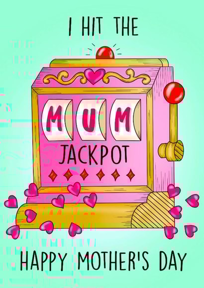 Cute Mothers Day Card - Mum Jackpot created by Poppy & Mabel 