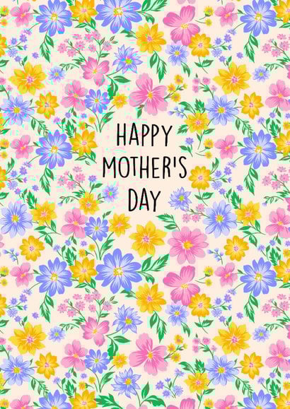 Pretty Mother's Day Card - Flowers - For Her created by Poppy & Mabel 