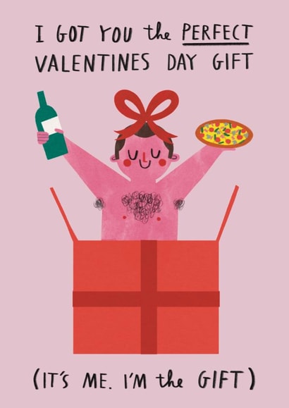 Funny Valentine's Day Card - The Perfect Gift - It's Me created by Alice Mole Illustration
