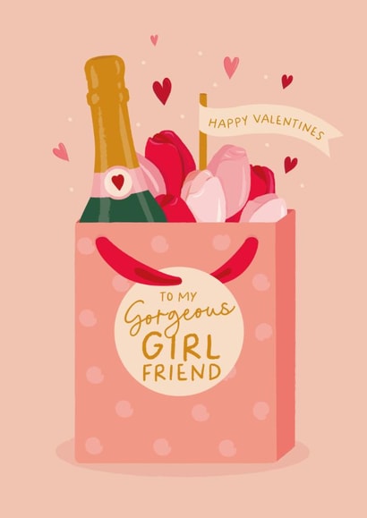 Cute Valentine's Card - For Girlfriend - Romantic Gift Bag created by The Pattern Press