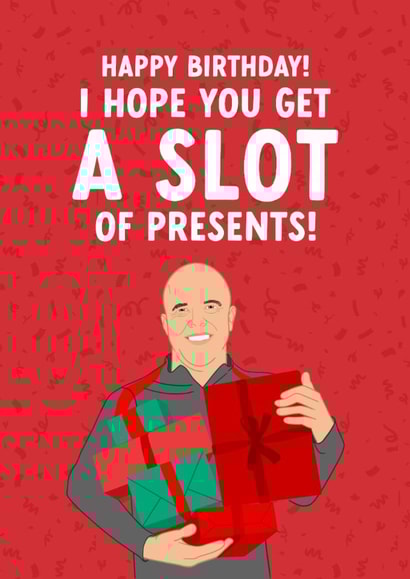 Funny Birthday Card - Arne Slot - Pun created by The Cake Thief