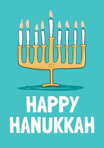 Cute Hanukkah Card - Menorah - Candles created by Running with Scissors