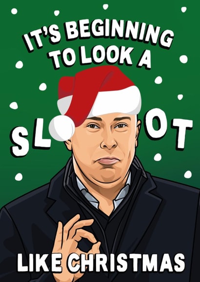 Funny Christmas Card - Arne Slot - Liverpool FC created by All Things Banter