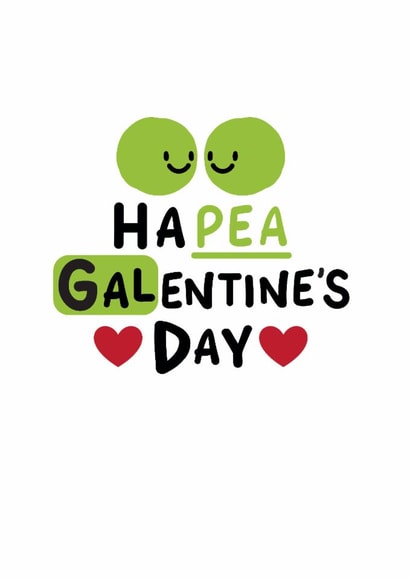 Cute Valentine's Day Card - Galentine's - Peas created by Conor Rawson